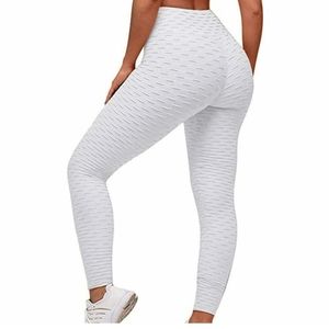 White Anti-Cellulite Workout Leggings